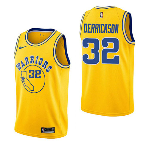 Camiseta baloncesto Marcus Derrickson 32 Hardwood Classic 2018-19 Amarillo Golden State Warriors Hombre
