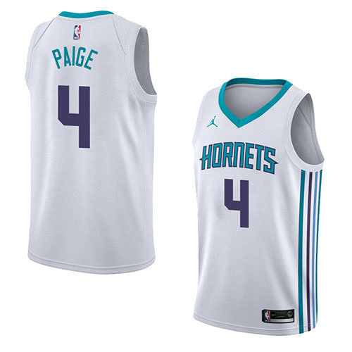 Camiseta baloncesto Marcus Paige 4 Association 2018 Blanco Charlotte Hornets Hombre