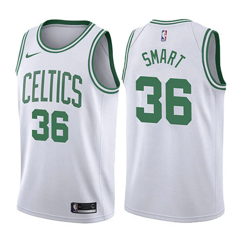Camiseta baloncesto Marcus Smart 36 Association 2017-18 Blanco Boston Celtics Hombre