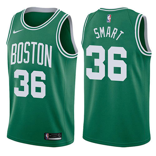Camiseta baloncesto Marcus Smart 36 Swingman Icon 2017-18 Verde Boston Celtics Hombre