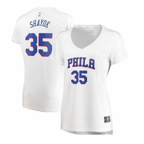 Camiseta baloncesto Marial Shayok 35 association edition Blanco Philadelphia 76ers Mujer