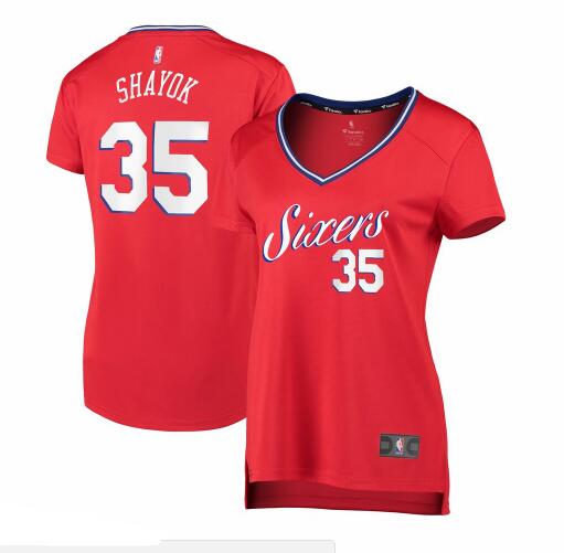 Camiseta baloncesto Marial Shayok 35 statement edition Rojo Philadelphia 76ers Mujer