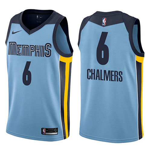 Camiseta baloncesto Mario Chalmers 6 Statement 2017-18 Azul Memphis Grizzlies Hombre