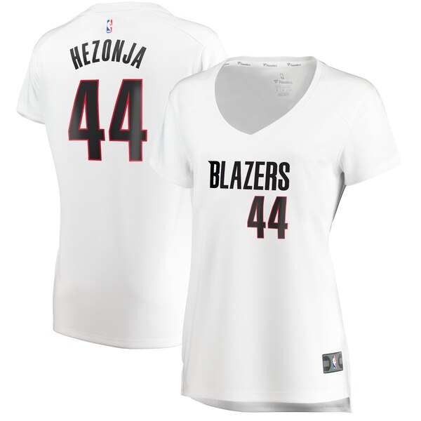 Camiseta baloncesto Mario Hezonja 44 association edition Blanco Portland Trail Blazers Mujer
