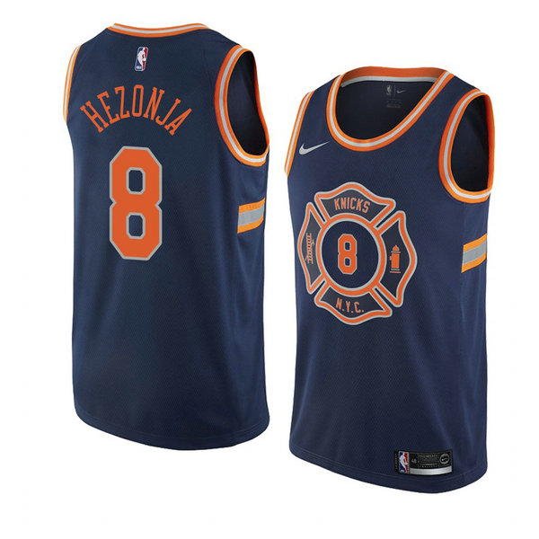 Camiseta baloncesto Mario Hezonja 8 Ciudad 2018 Azul New York Knicks Hombre