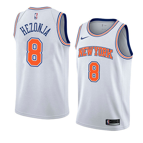 Camiseta baloncesto Mario Hezonja 8 Statement 2018 Blanco New York Knicks Hombre