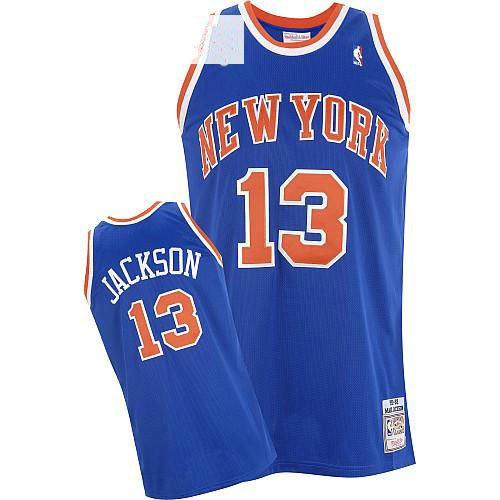 Camiseta baloncesto Mark Jackson 13 Retro Azul New York Knicks Hombre