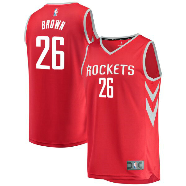 Camiseta baloncesto Markel Brown 26 Icon Edition Rojo Houston Rockets Nino