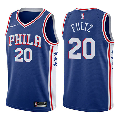 Camiseta baloncesto Markelle Fultz 20 2017-18 Azul Philadelphia 76ers Hombre