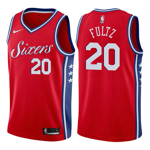 Camiseta baloncesto Markelle Fultz 20 2017-18 Rojo Philadelphia 76ers Hombre