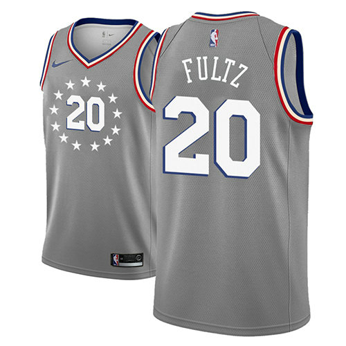 Camiseta baloncesto Markelle Fultz 20 Ciudad 2018-19 Gris Philadelphia 76ers Hombre