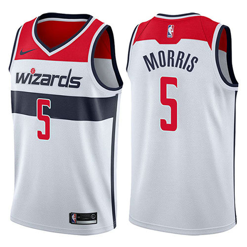 Camiseta baloncesto Markieff Morris 5 Association 2017-18 Blanco Washington Wizards Hombre