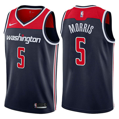 Camiseta baloncesto Markieff Morris 5 Statement 2017-18 Azul Washington Wizards Hombre