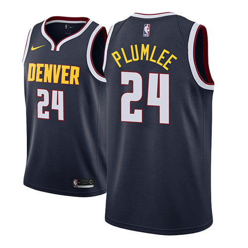 Camiseta baloncesto Mason Plumlee 24 Icon 2018-19 Azul Denver Nuggets Hombre