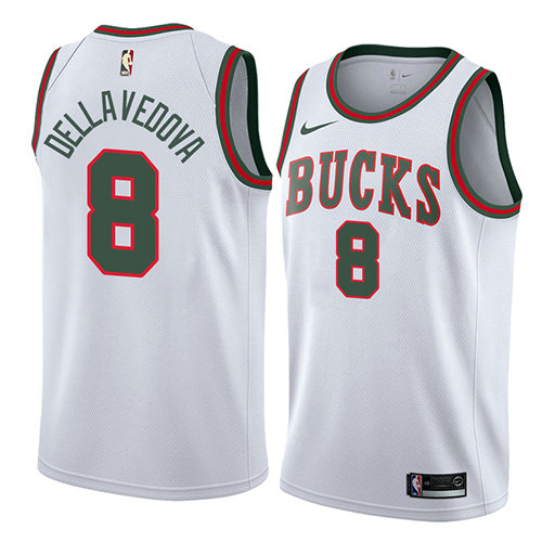 Camiseta baloncesto Matthew Dellavedova 8 Classic 2018 Blanco Milwaukee Bucks Hombre