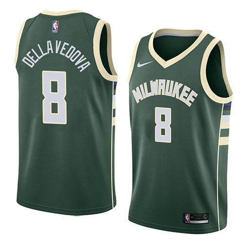 Camiseta baloncesto Matthew Dellavedova 8 Icon 2018 Verde Milwaukee Bucks Hombre