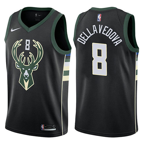 Camiseta baloncesto Matthew Dellavedova 8 Statement 2017-18 Negro Milwaukee Bucks Hombre