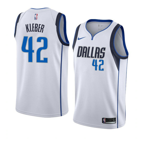 Camiseta baloncesto Maxi Kleber 42 Association 2018-19 Blanco Dallas Mavericks Hombre