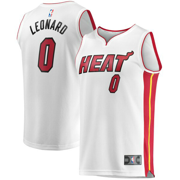 Camiseta baloncesto Meyers Leonard 0 Association Edition Blanco Miami Heat Hombre