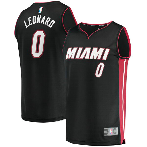 Camiseta baloncesto Meyers Leonard 0 Icon Edition Negro Miami Heat Hombre