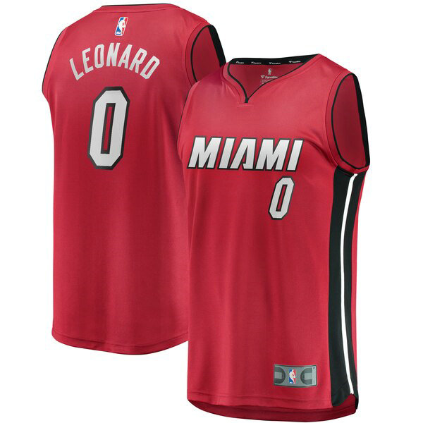 Camiseta baloncesto Meyers Leonard 0 Statement Edition Rojo Miami Heat Hombre