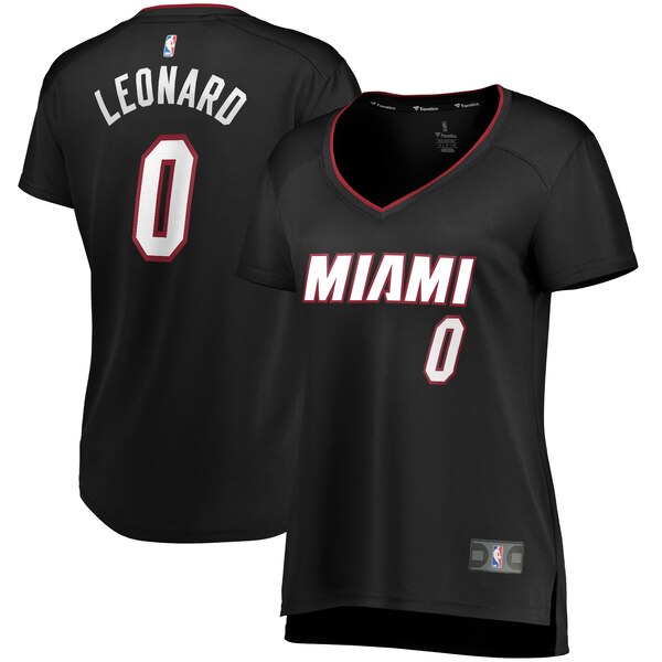 Camiseta baloncesto Meyers Leonard 0 icon edition Negro Miami Heat Mujer