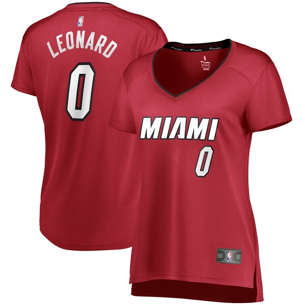 Camiseta baloncesto Meyers Leonard 0 statement edition Rojo Miami Heat Mujer