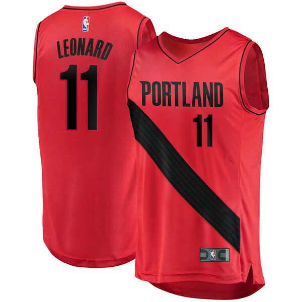 Camiseta baloncesto Meyers Leonard 11 Statement Edition Rojo Portland Trail Blazers Hombre