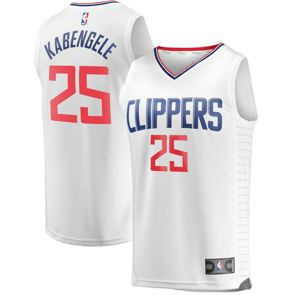 Camiseta baloncesto Mfiondu Kabengele 25 Association Edition Blanco Los Angeles Clippers Hombre