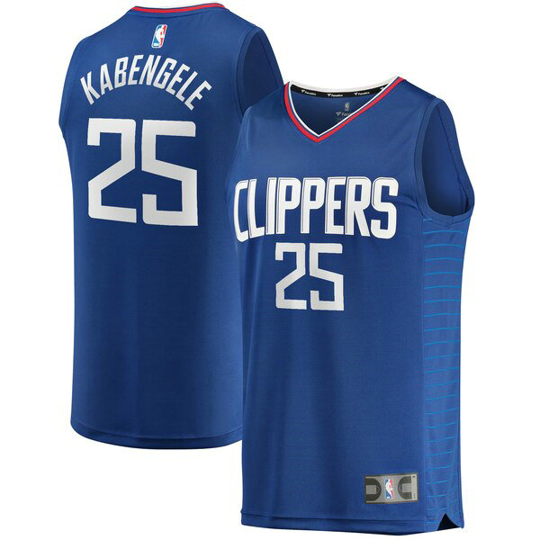 Camiseta baloncesto Mfiondu Kabengele 25 Icon Edition Azul Los Angeles Clippers Hombre