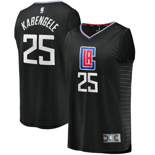 Camiseta baloncesto Mfiondu Kabengele 25 Statement Edition Negro Los Angeles Clippers Hombre