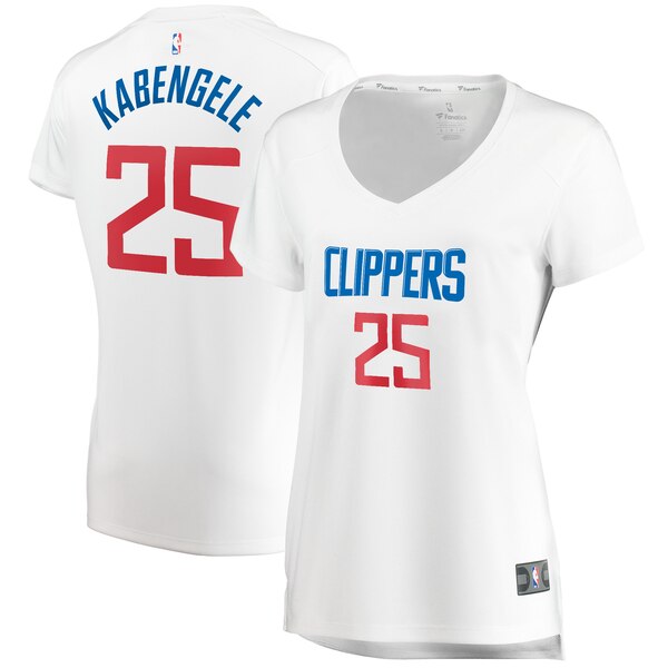 Camiseta baloncesto Mfiondu Kabengele 25 association edition Blanco Los Angeles Clippers Mujer