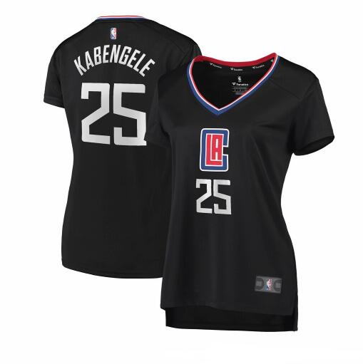 Camiseta baloncesto Mfiondu Kabengele 25 statement edition Negro Los Angeles Clippers Mujer