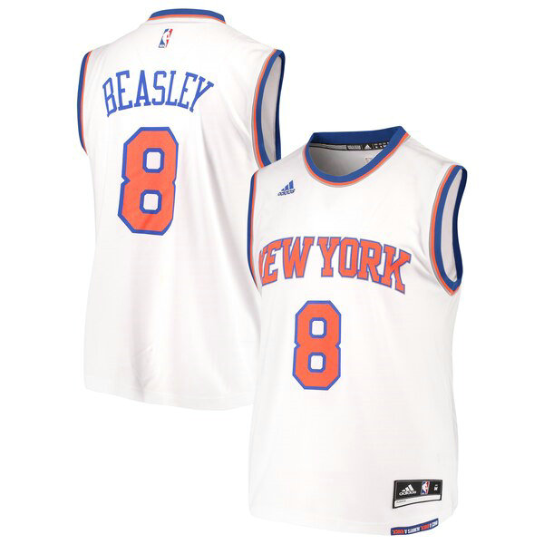 Camiseta baloncesto Michael Beasley 8 Home Replica Blanco New York Knicks Hombre