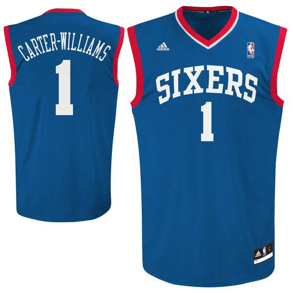Camiseta baloncesto Michael Carter-Williams 1 adidas Azul Philadelphia 76ers Nino