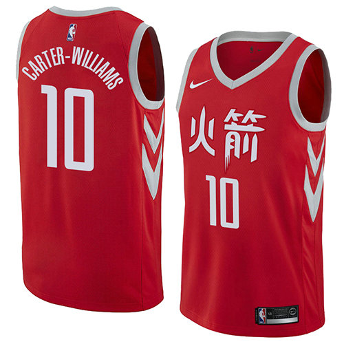 Camiseta baloncesto Michael Carter-williams 10 Ciudad 2018 Rojo Houston Rockets Hombre