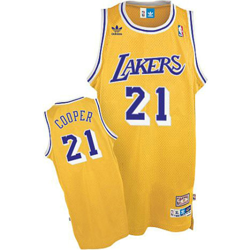 Camiseta baloncesto Michael Cooper 21 Retro Amarillo Los Angeles Lakers Hombre