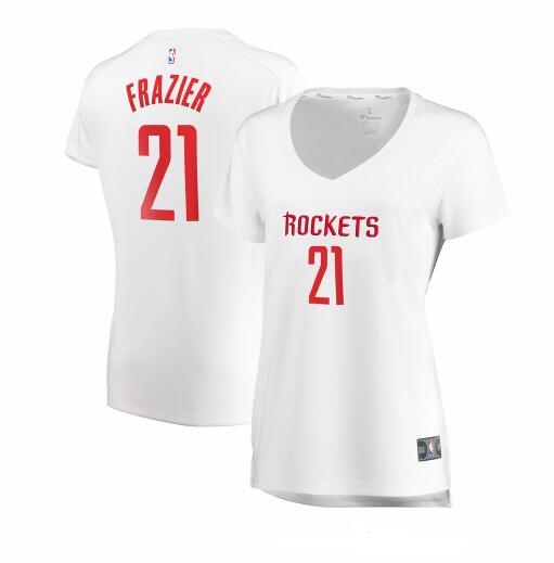 Camiseta baloncesto Michael Frazier 21 association edition Blanco Houston Rockets Mujer
