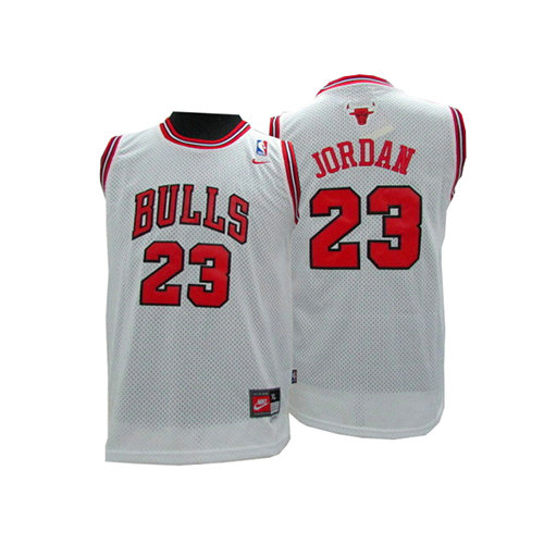 Camiseta baloncesto Michael Jordan 23 Blanco Chicago Bulls Nino