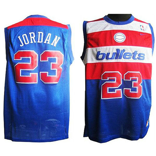 Camiseta baloncesto Michael Jordan 23 Retros Azul Washington Wizards Hombre