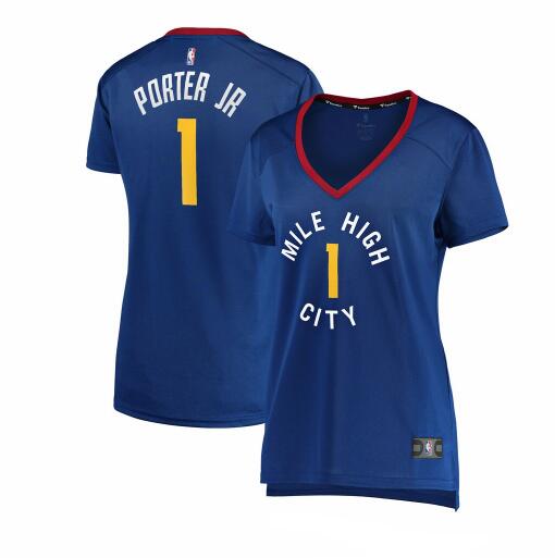 Camiseta baloncesto Michael Porter Jr. 1 statement edition Azul Denver Nuggets Mujer