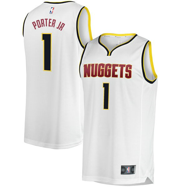 Camiseta baloncesto Michael Porter Jr 1 Association Edition Blanco Denver Nuggets Hombre