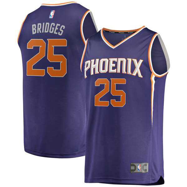 Camiseta baloncesto Mikal Bridges 25 Icon Edition Púrpura Phoenix Suns Hombre