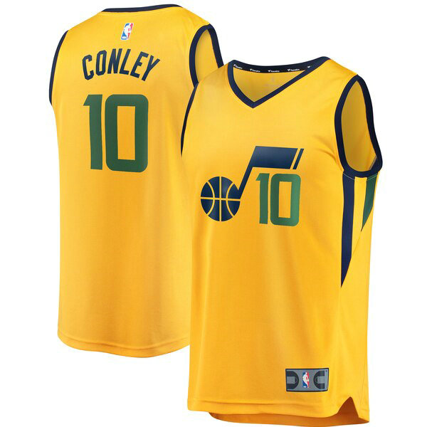 Camiseta baloncesto Mike Conley 10 Statement Edition Amarillo Utah Jazz Hombre