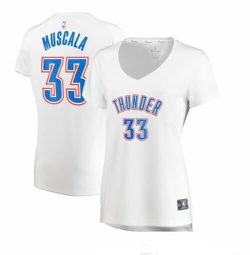 Camiseta baloncesto Mike Muscala 33 association edition Blanco Oklahoma City Thunder Mujer