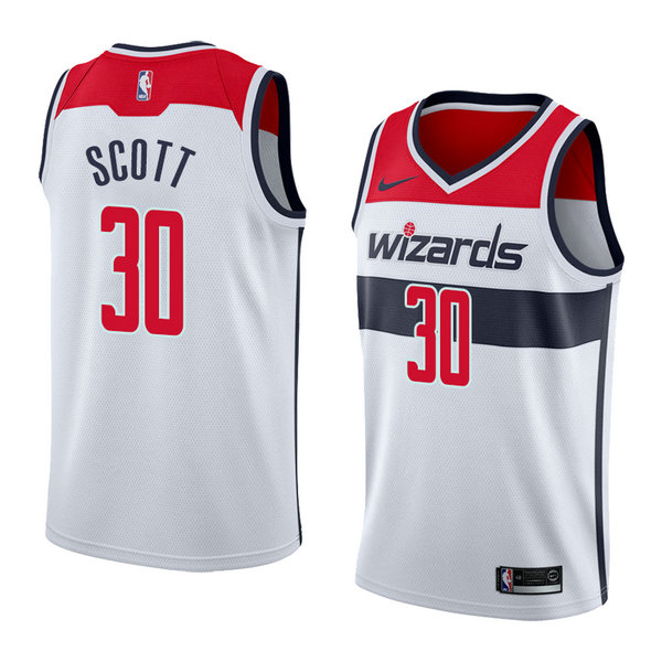 Camiseta baloncesto Mike Scott 30 Association 2018 Blanco Washington Wizards Hombre