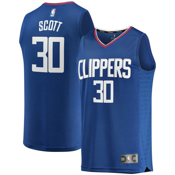 Camiseta baloncesto Mike Scott 30 Icon Edition Azul Los Angeles Clippers Hombre