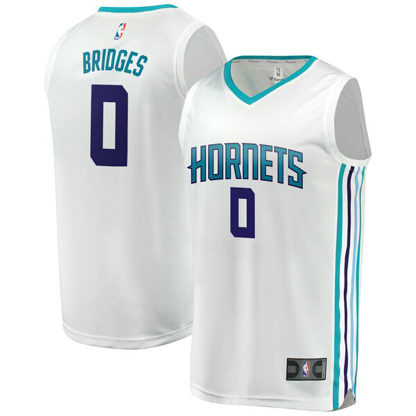 Camiseta baloncesto Miles Bridges 0 2019 Blanco Charlotte Hornets Hombre