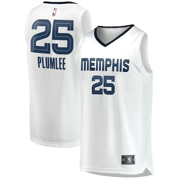 Camiseta baloncesto Miles Plumlee 25 Association Edition Blanco Memphis Grizzlies Hombre