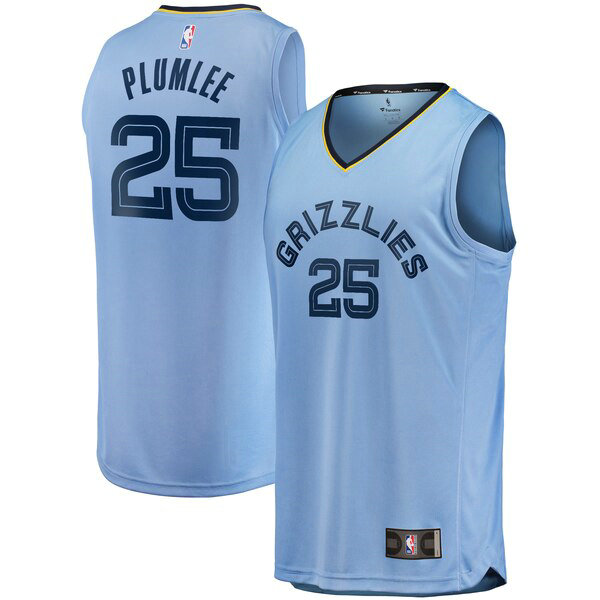 Camiseta baloncesto Miles Plumlee 25 Statement Edition Azul Memphis Grizzlies Hombre